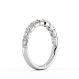 Shared Prong Baguette Wedding Ring - Trinity