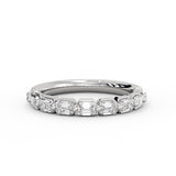 Shared Prong Baguette Wedding Ring - Trinity