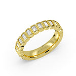 Auravie Bezel Baguette Wedding Ring - Nellie