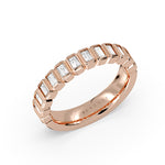 Auravie Bezel Baguette Wedding Ring - Nellie