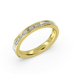 Auravie Channel Set Baguette Bezel Wedding Ring - Evereigh