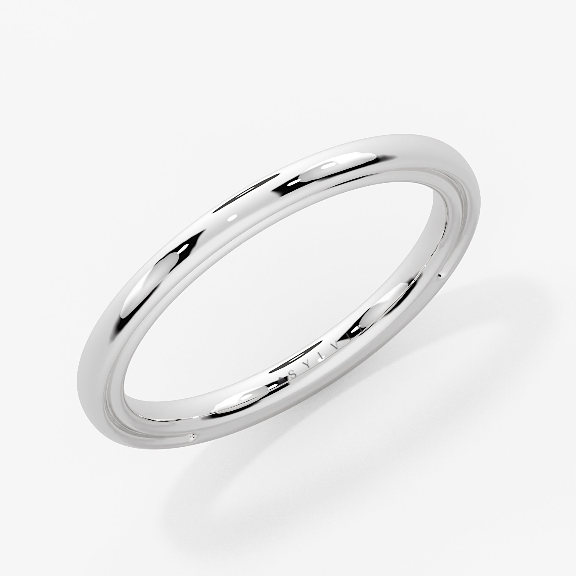 Iconelle High Polish Wedding Ring - Cecily