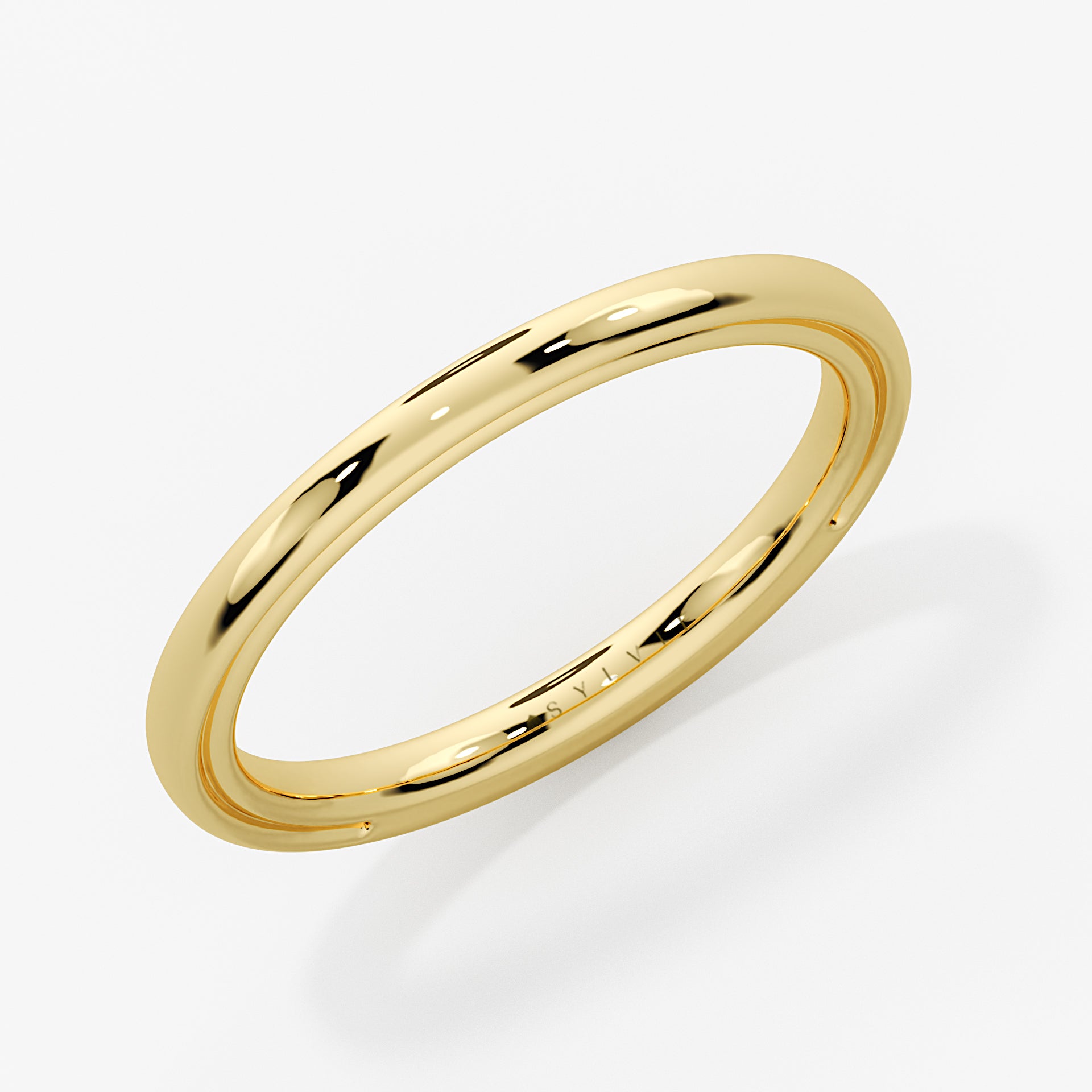 Iconelle High Polish Wedding Ring - Cecily