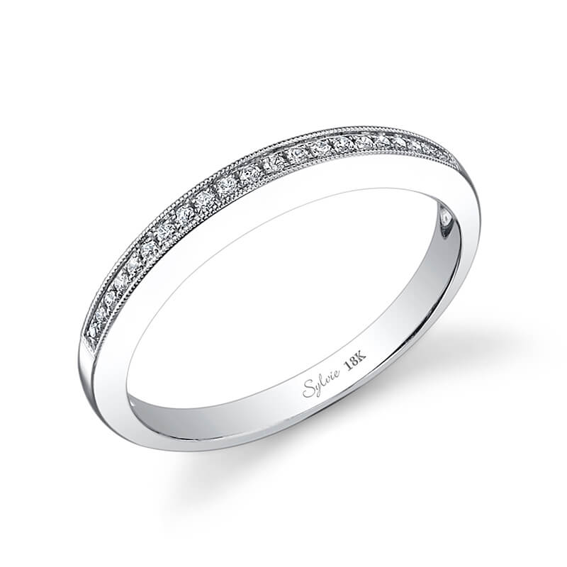 Modern Diamond Wedding Band