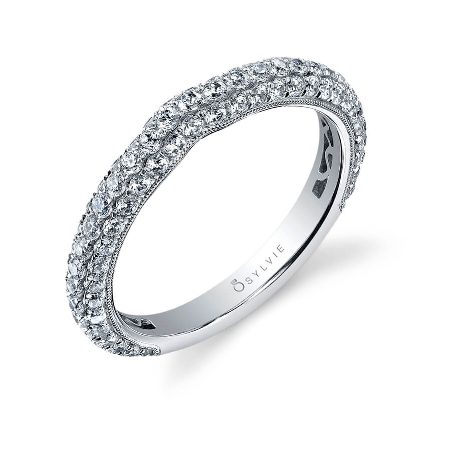 Micro Pave Wedding Band