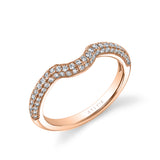 Curved Diamond Pave Wedding Band