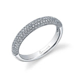 Multi-Row Pave Diamond Wedding Band