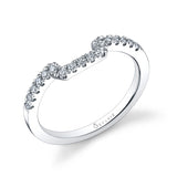 Curved Diamond Wedding Band