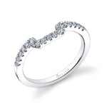 Curved Diamond Wedding Band