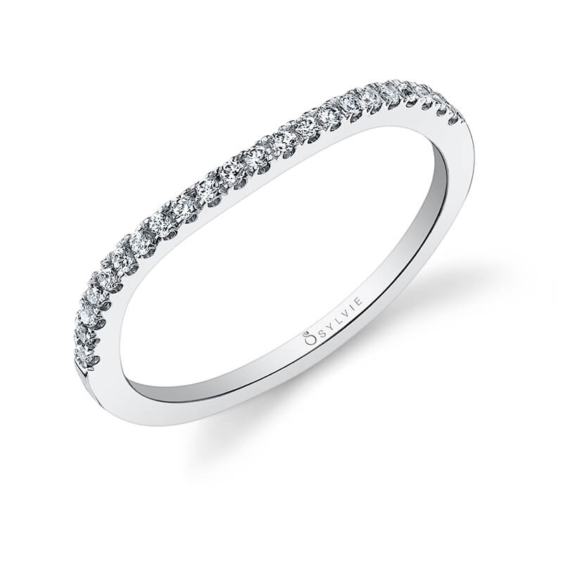 Modern Curved Wedding Band