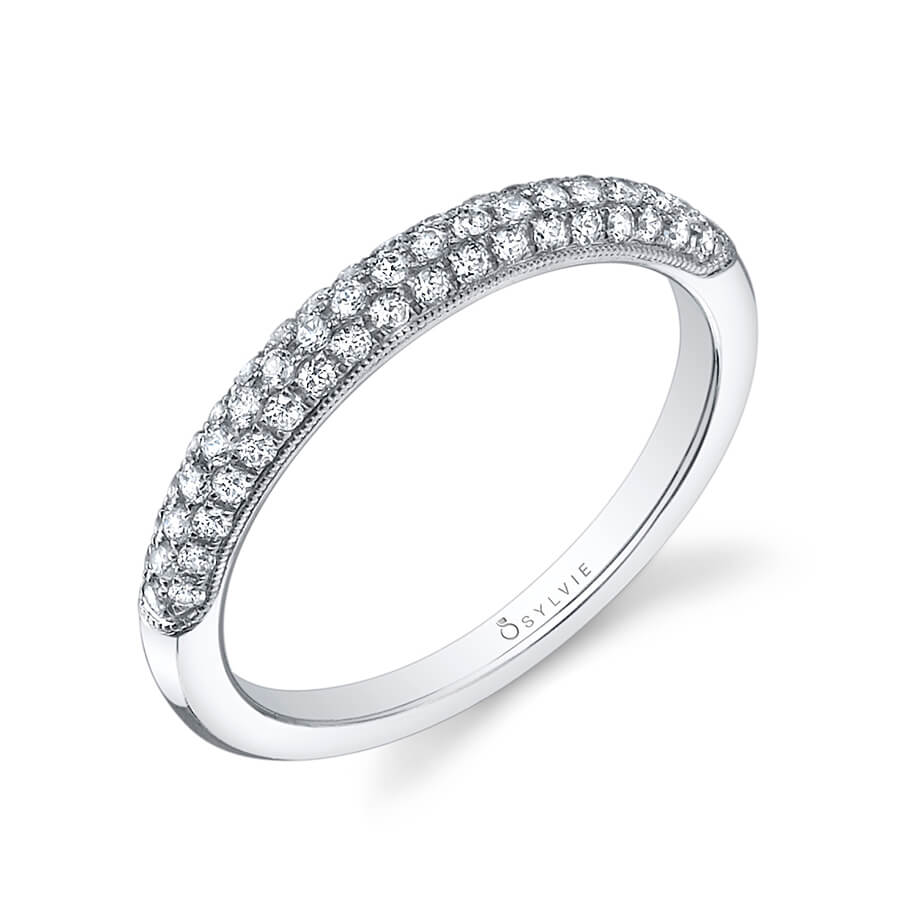 Micro Pave Wedding Band