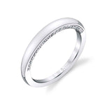 High Polish Diamond Wedding Band