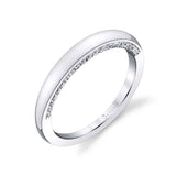 High Polish Diamond Wedding Band