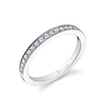 Classic Wedding Band with Milgrain Accents