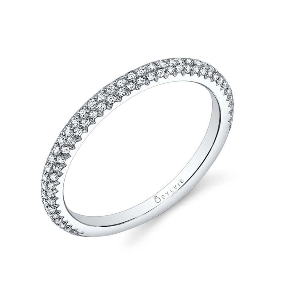 Micro Pave Wedding Band