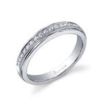 Modern Diamond Wedding Band