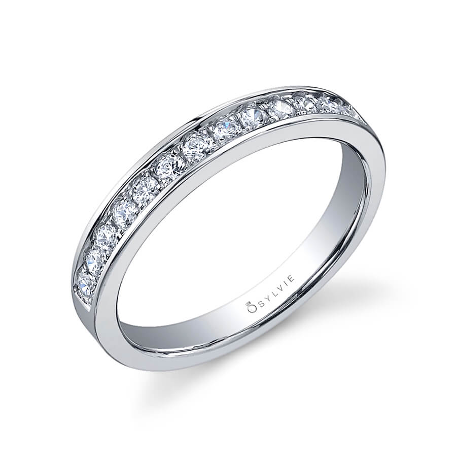 Modern Diamond Wedding Band