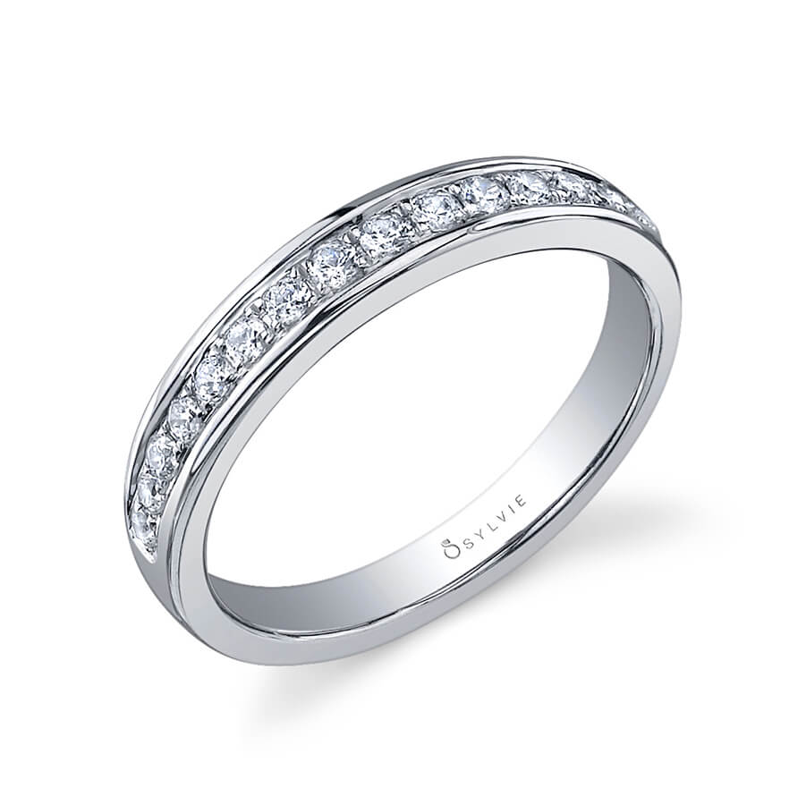 Modern Diamond Wedding Band