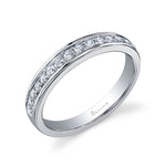 Modern Diamond Wedding Band