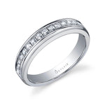 Modern Diamond Wedding Band