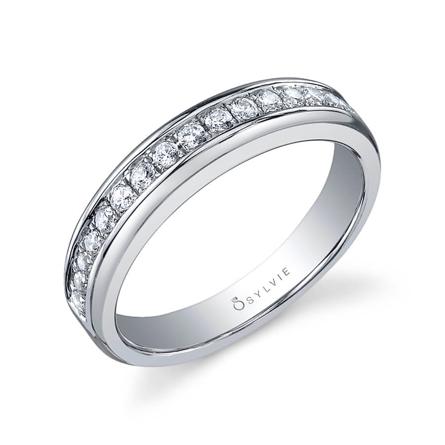 Modern Diamond Wedding Band