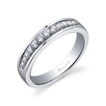 Modern Diamond Wedding Band