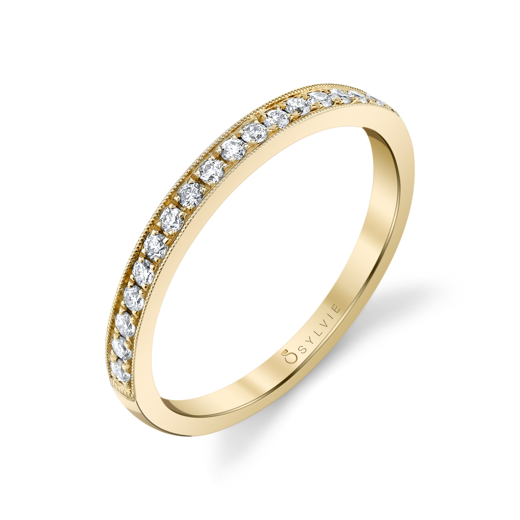 Classic Wedding Band with Milgrain Accents