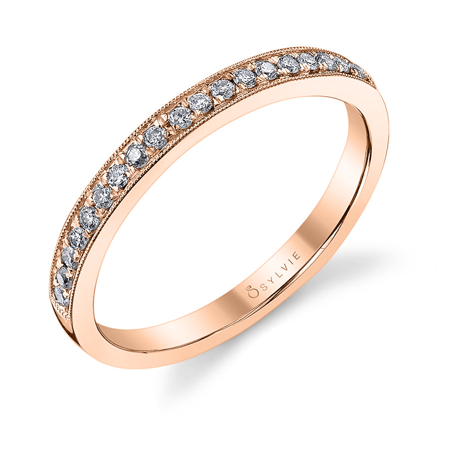 Classic Wedding Band with Milgrain Accents