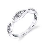 Modern Spiral Wedding Band