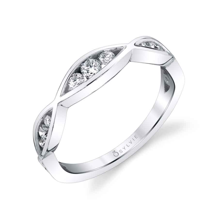 Modern Spiral Wedding Band
