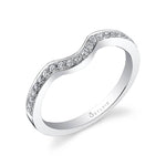 Modern Curved Wedding Band