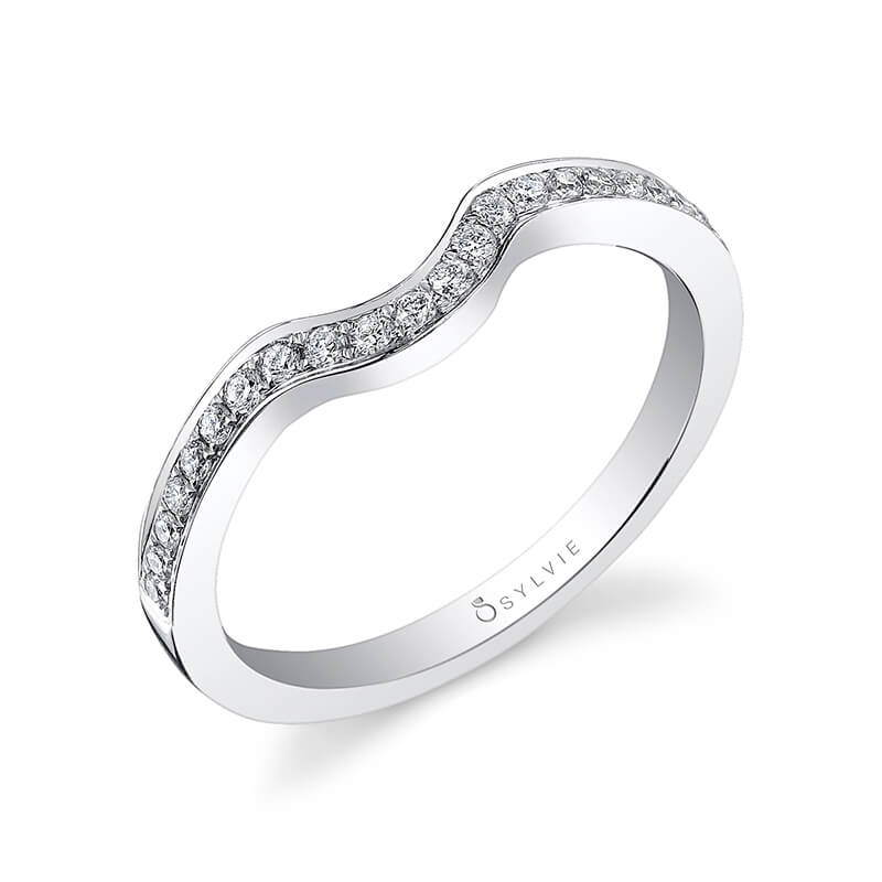 Modern Curved Wedding Band