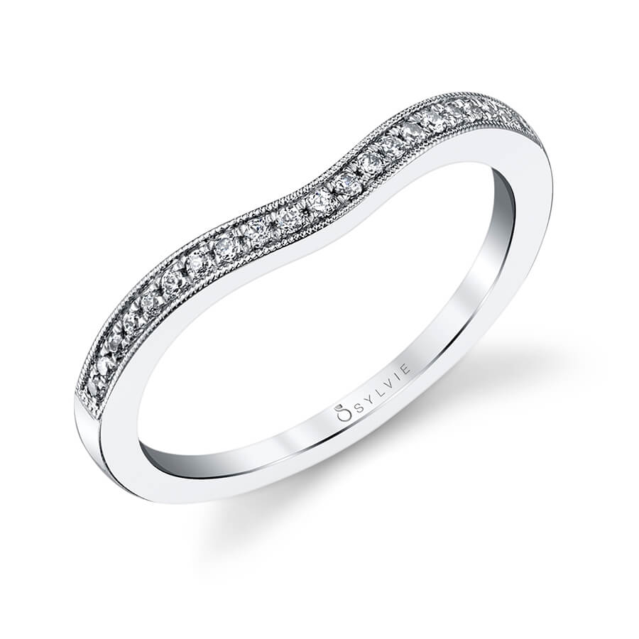 Curved Vintage Wedding Band