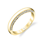 Unique Modern Diamond Wedding Band