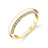 Unique Modern Diamond Wedding Band