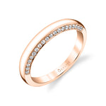 Unique Modern Diamond Wedding Band