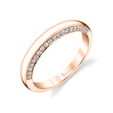 Unique Modern Diamond Wedding Band
