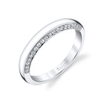 Unique Modern Diamond Wedding Band