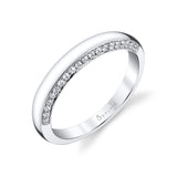 Unique Modern Diamond Wedding Band