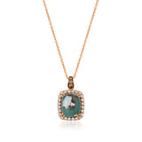 14K STRAWBERRY GOLD DIAMOND AQUAPRASE CANDY PENDAN