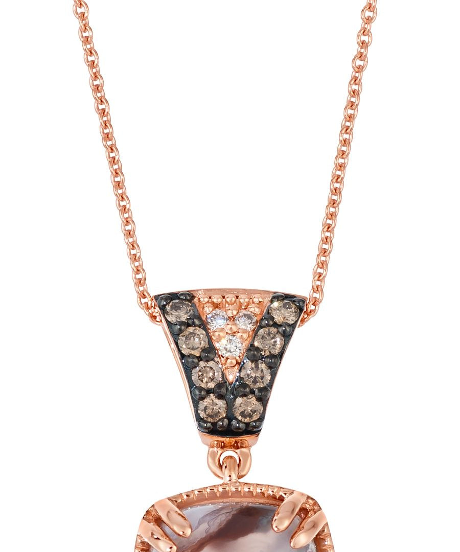 14K STRAWBERRY GOLD DIAMOND AQUAPRASE CANDY PENDAN