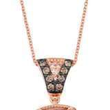 14K STRAWBERRY GOLD DIAMOND AQUAPRASE CANDY PENDAN