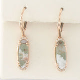 14K STRAWBERRY GOLD DIAMOND AQUAPRASE CANDY EARRIN