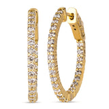 14K YELLOW GOLD DIAMOND  EARRINGS