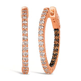 14K STRAWBERRY GOLD DIAMOND  EARRINGS
