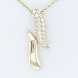 14K YELLOW GOLD DIAMOND  PENDANT