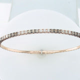 14K STRAWBERRY GOLD DIAMOND  BANGLE