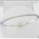 14K WHITE GOLD DIAMOND RUBY BANGLE