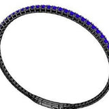 14K WHITE GOLD SAPPHIRE OMBRE BANGLE