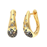 14K YELLOW GOLD DIAMOND  EARRINGS